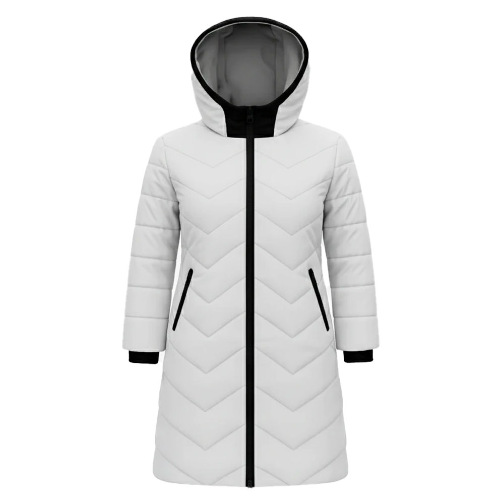 کاپشن کلاه دار سفید RP1009