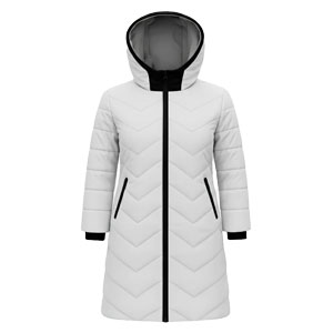کاپشن کلاه دار سفید RP1009
