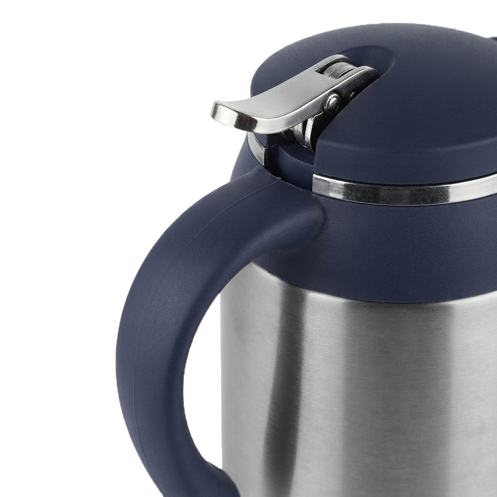  فلاسک استیل طرح‌دار سرمه‌ای برند ماکسیمان Maximan کد L102 ( شیشه صورتی ) 