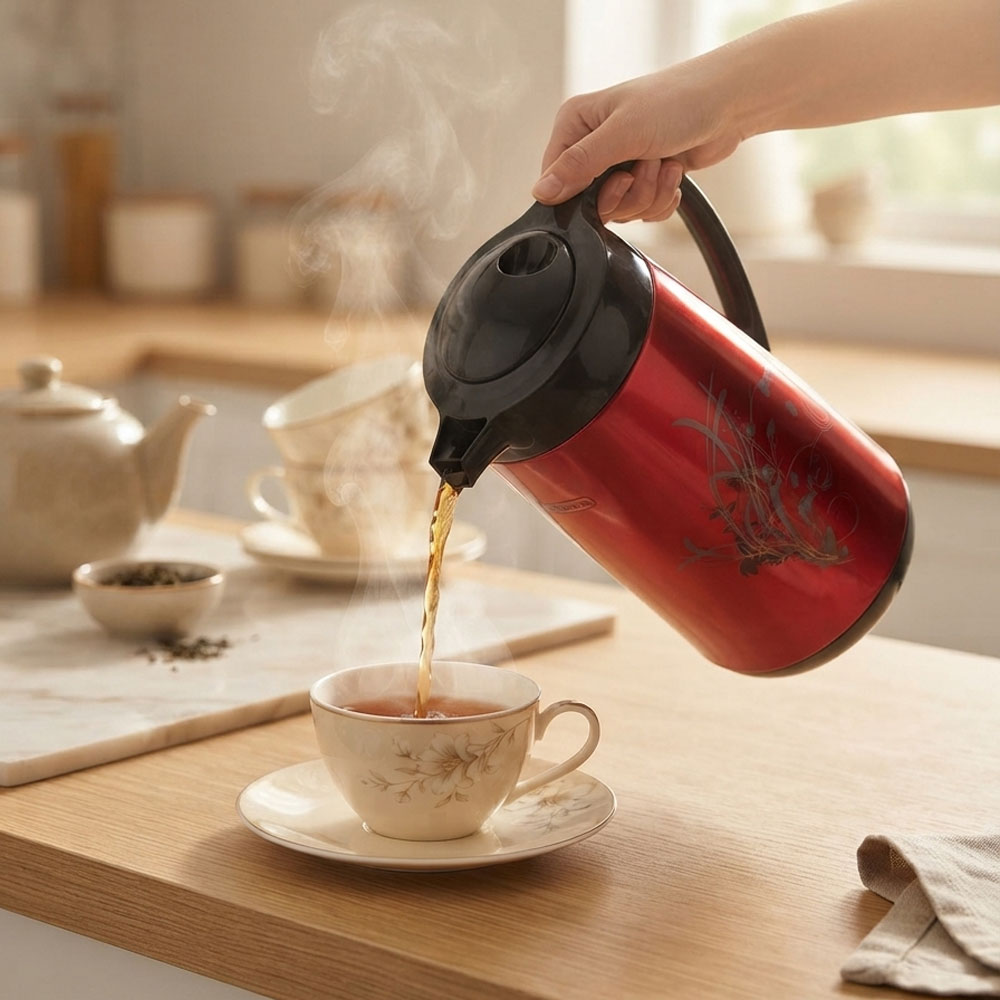 فلاسک حرارتی قرمز مدل Crimson Red Vacuum Flask کد L106