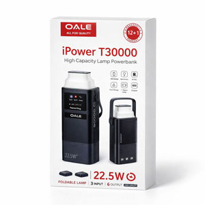  پاوربانک ۳۰۰۰۰ OALE مدل iPower T30000 | همراه با چراغ کمپینگ